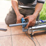 man fixing
